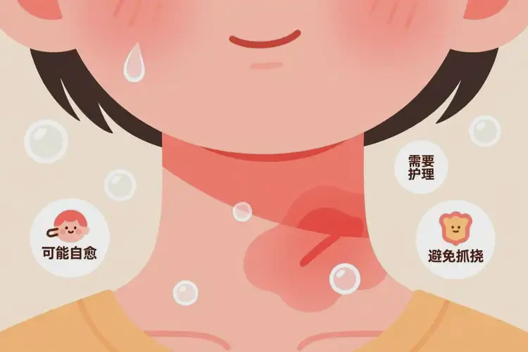 少兒脖子長濕疹不管它會自己好嗎(圖2)