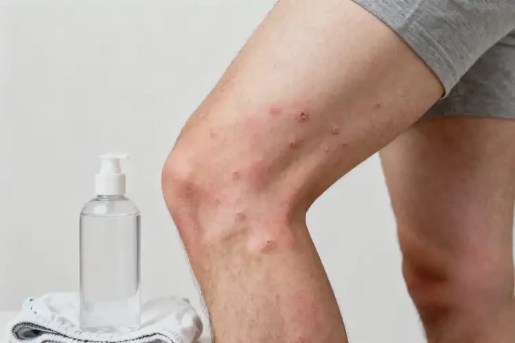 男性大腿上有濕疹不管它會自己自愈嗎(圖1)