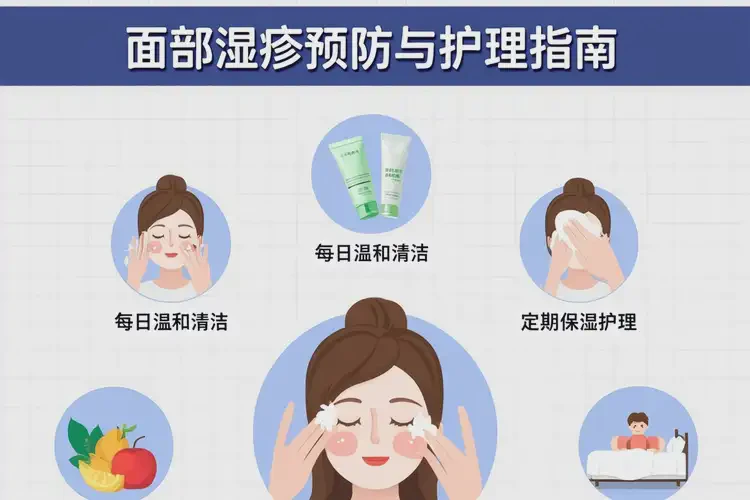 大學(xué)生面部有濕疹不管它會自己好嗎(圖1)