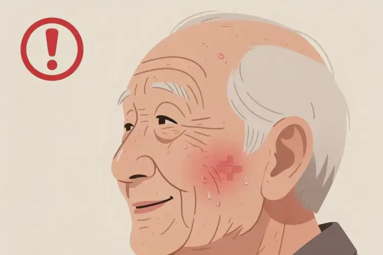 老人面部有濕疹不管它會(huì)自己痊愈嗎(圖4)