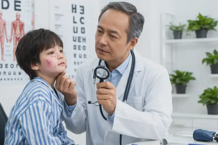 小兒臉上偶爾起濕疹可以徹底自愈嗎(圖1)