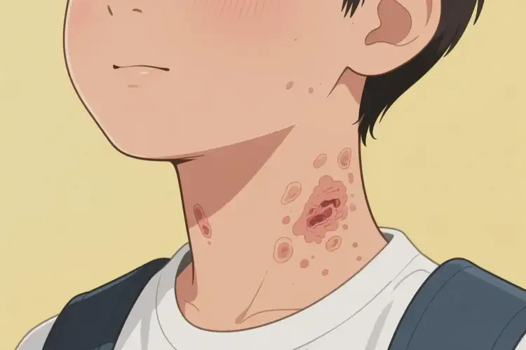 中学生脖子上起湿疹不管它会自己自愈吗(图3)