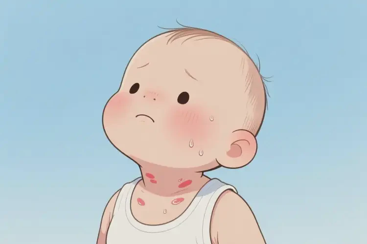 少兒脖子長濕疹不管它會自己好嗎(圖4)
