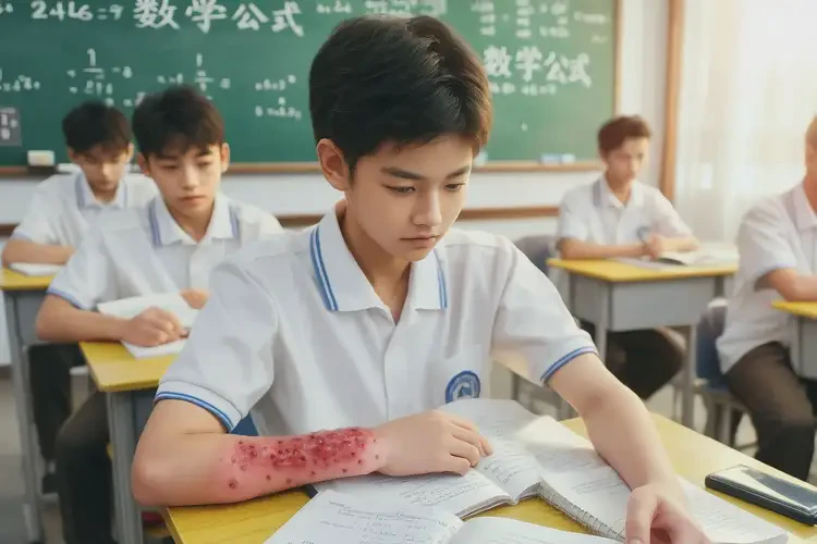 中學(xué)生手臂有濕疹不管它會(huì)自己好嗎(圖3)