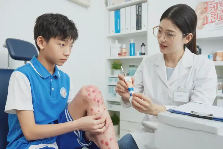中学生小腿上有湿疹不管它会自己痊愈吗(图2)