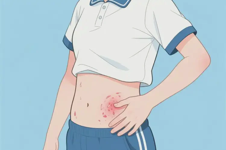 中學(xué)生肚子經(jīng)常長濕疹不管它會(huì)自己好嗎(圖1)
