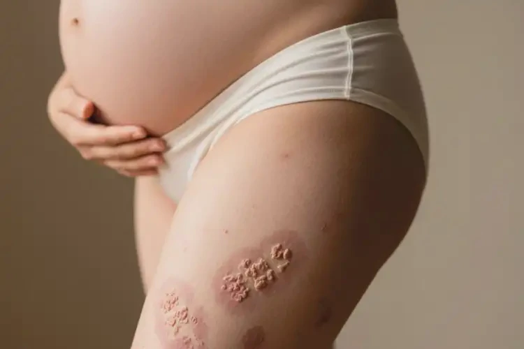 孕婦小腿上出現(xiàn)濕疹不管它會(huì)自己好嗎(圖1)