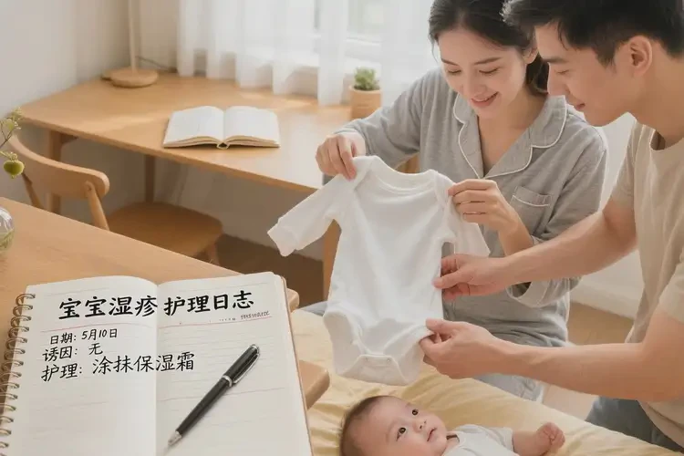 寶寶手臂上長濕疹能夠徹底治愈嗎(圖1)