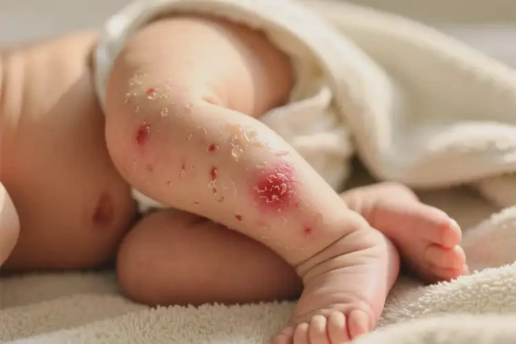 嬰幼兒大腿上出濕疹能徹底自愈嗎(圖2)