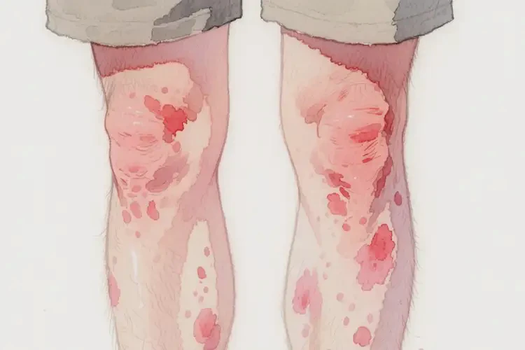 男人小腿容易長濕疹能徹底自愈嗎(圖1)