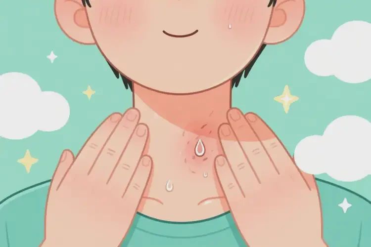 青少年脖子上出湿疹能够彻底治愈吗(图1)