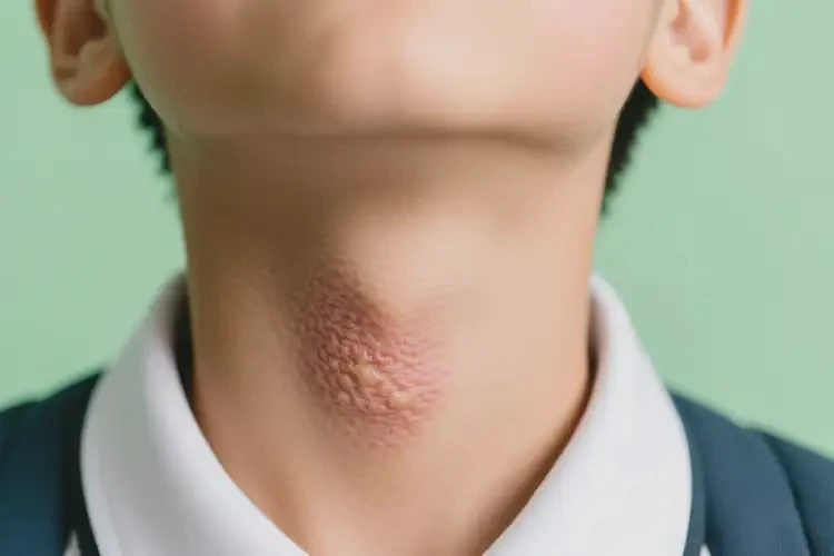 中學生脖子上容易長濕疹不管它會自己好嗎(圖1)