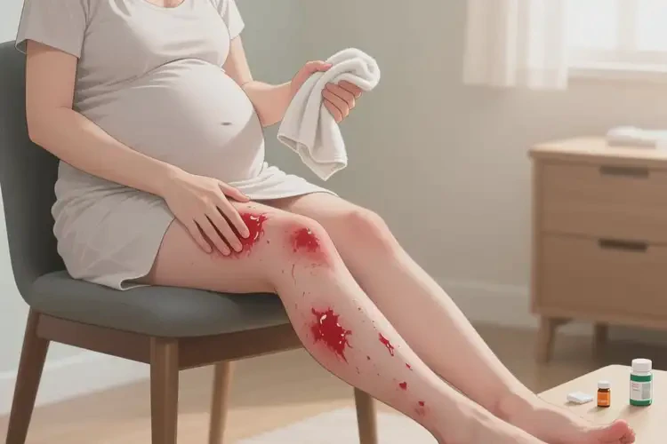 产妇小腿容易起湿疹不管它会自己好吗(图1)