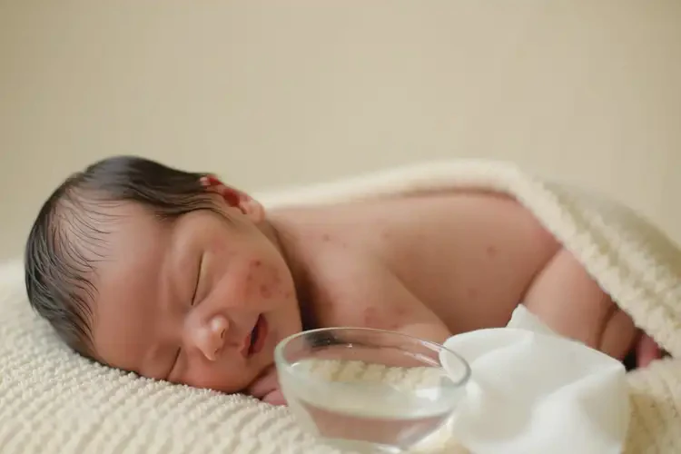 新生兒身上偶爾起濕疹能徹底自愈嗎(圖4)