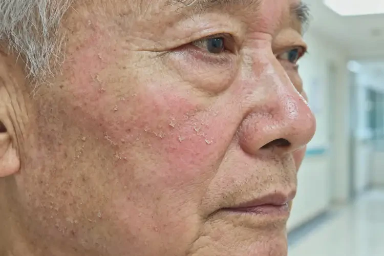 老人臉上出現(xiàn)濕疹不管它會(huì)自己痊愈嗎(圖4)