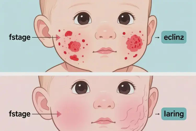 婴幼儿面部有湿疹可不可以彻底自愈(图1)