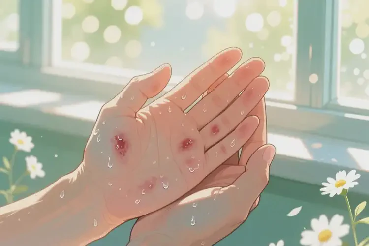 青年人手上容易起濕疹不管它會(huì)自己痊愈嗎(圖1)