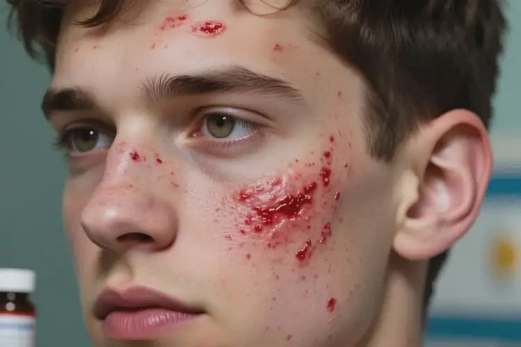 男生臉上容易起濕疹不管它會(huì)自己好嗎(圖4)