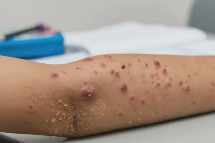 小學生手臂長濕疹不管它會自己自愈嗎(圖4)