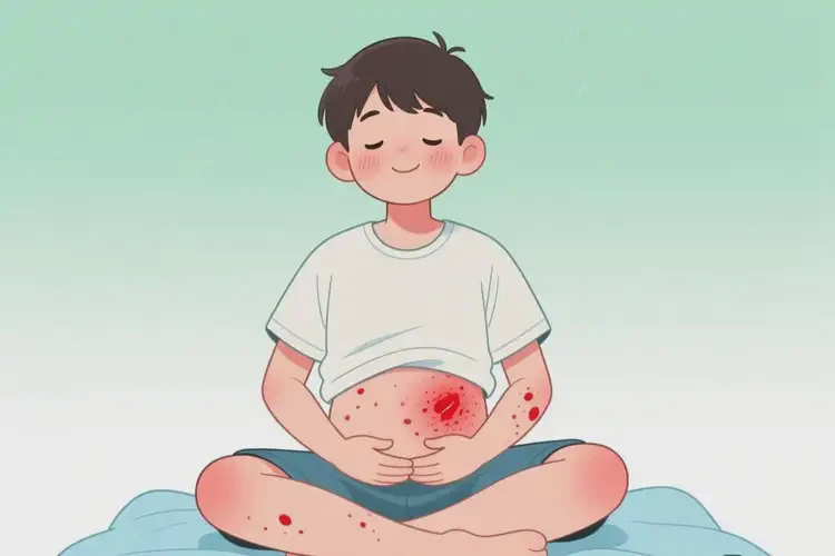 青少年肚子上起濕疹不管它會自己好嗎(圖4)