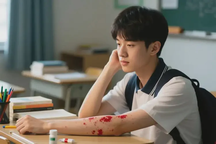 大學(xué)生手臂上出現(xiàn)濕疹不管它會自己好嗎(圖2)