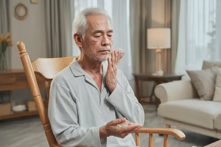 高齡老人脖子上出現(xiàn)濕疹可不可以徹底自愈(圖2)