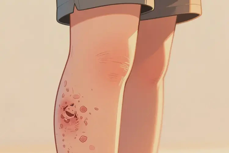 孩子大腿偶尔长湿疹不管它会自己自愈吗(图3)