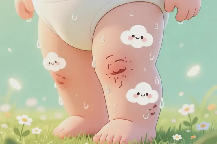 新生兒大腿出現(xiàn)濕疹能夠徹底治愈嗎(圖2)