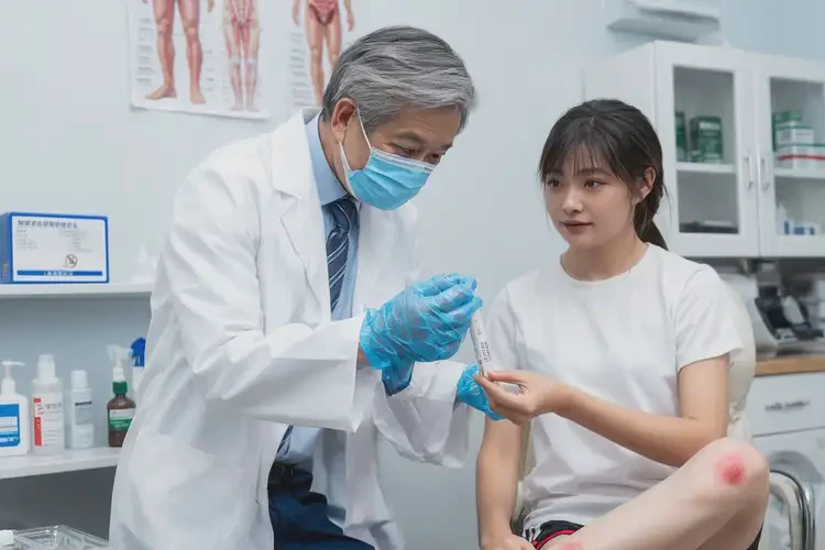 女生小腿上偶爾長(zhǎng)濕疹可不可以徹底自愈(圖1)