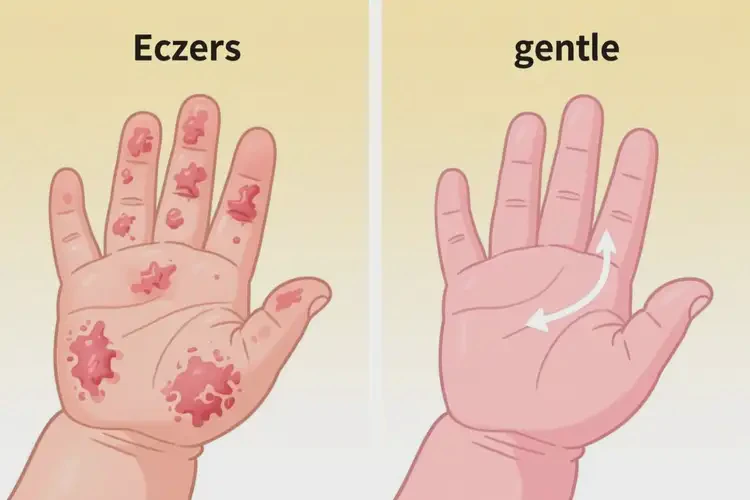 嬰幼兒手上經(jīng)常長濕疹不管它會自己自愈嗎(圖1)