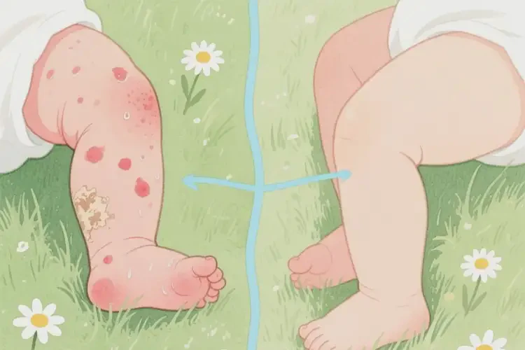 新生兒小腿容易起濕疹可以徹底自愈嗎(圖3)