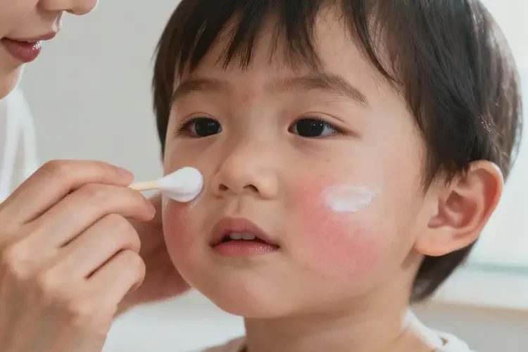 少兒面部容易長濕疹不管它會自己自愈嗎(圖1)