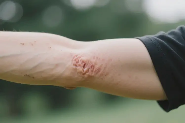 男人手臂上有濕疹可不可以徹底自愈(圖1)