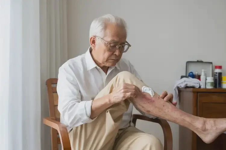 老人小腿上長濕疹能靠自己自愈嗎(圖2)