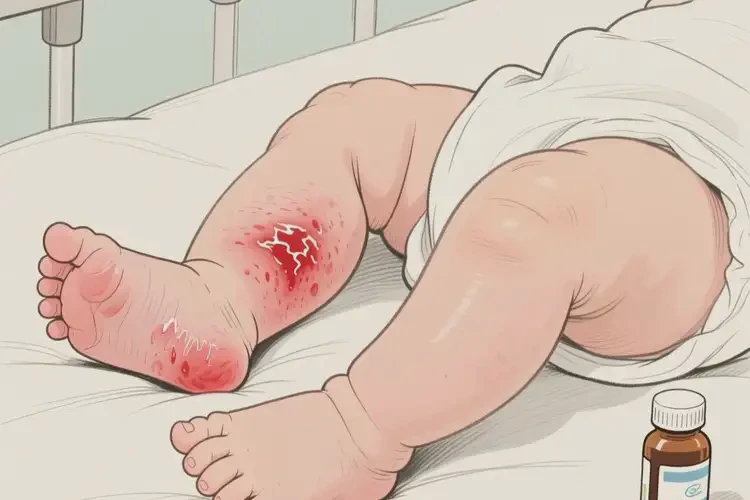 新生兒小腿上容易起濕疹可以徹底自愈嗎(圖2)