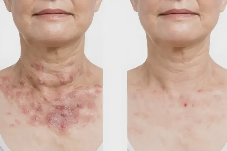 女性脖子上有濕疹不管它會(huì)自己好嗎(圖1)