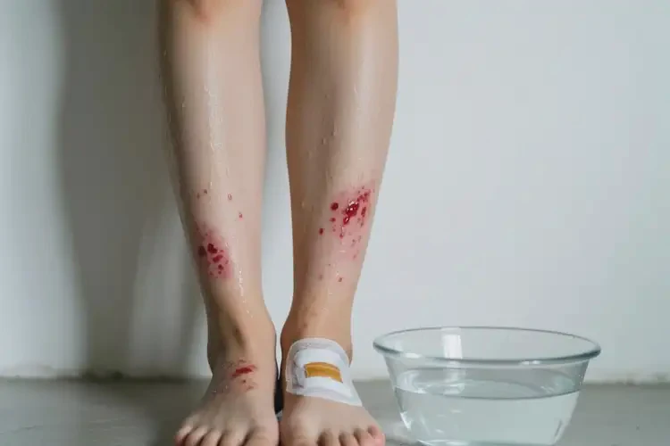 青年人小腿上長濕疹不管它會自己自愈嗎(圖1)