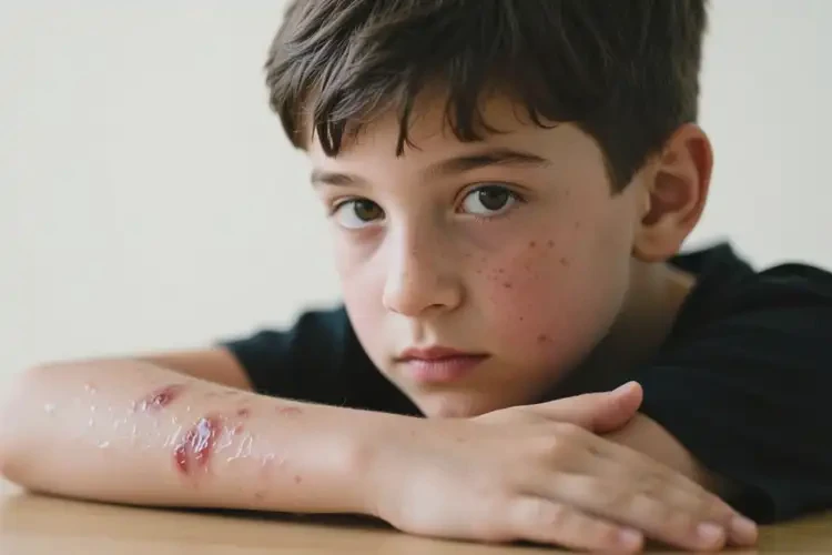 青少年手臂上经常起湿疹不管它会自己好吗(图2)