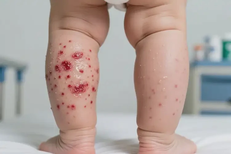 嬰兒大腿上出濕疹可以徹底自愈嗎(圖1)