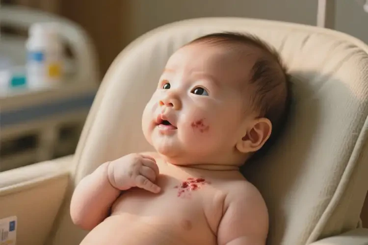 嬰兒脖子出現(xiàn)濕疹能徹底自愈嗎(圖1)