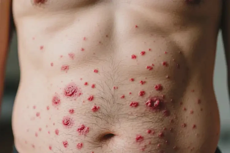 男性肚子上容易长湿疹不管它会自己自愈吗(图4)