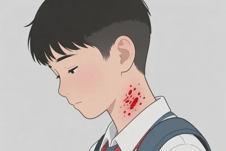 中学生脖子上起湿疹不管它会自己自愈吗(图1)