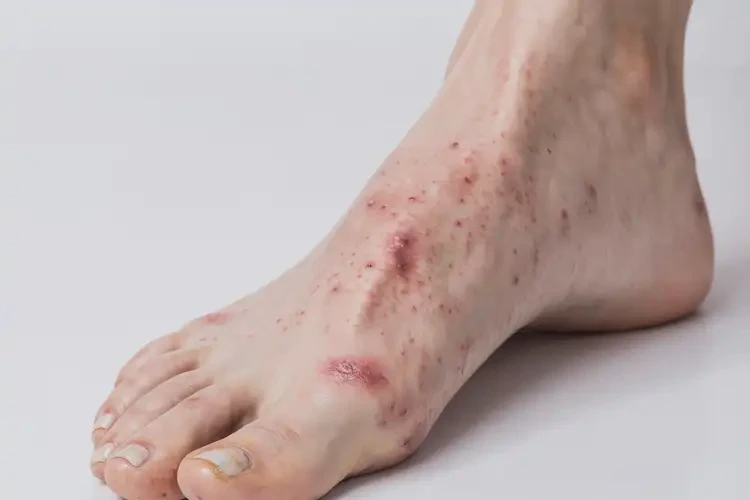 女生腳上出現(xiàn)濕疹能徹底自愈嗎(圖4)