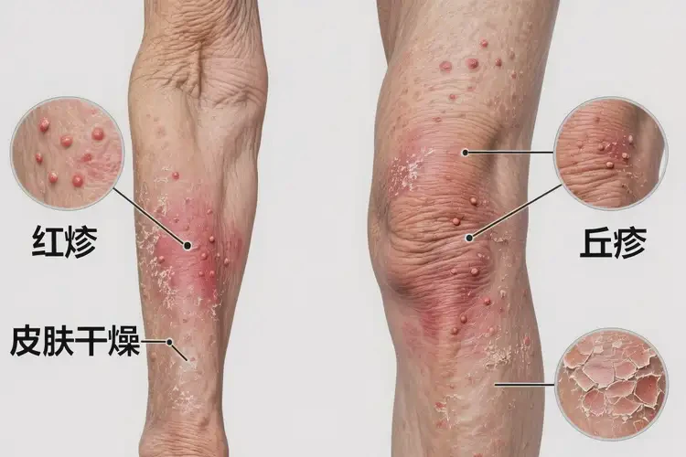 老人四肢經(jīng)常長濕疹能夠徹底治愈嗎(圖3)