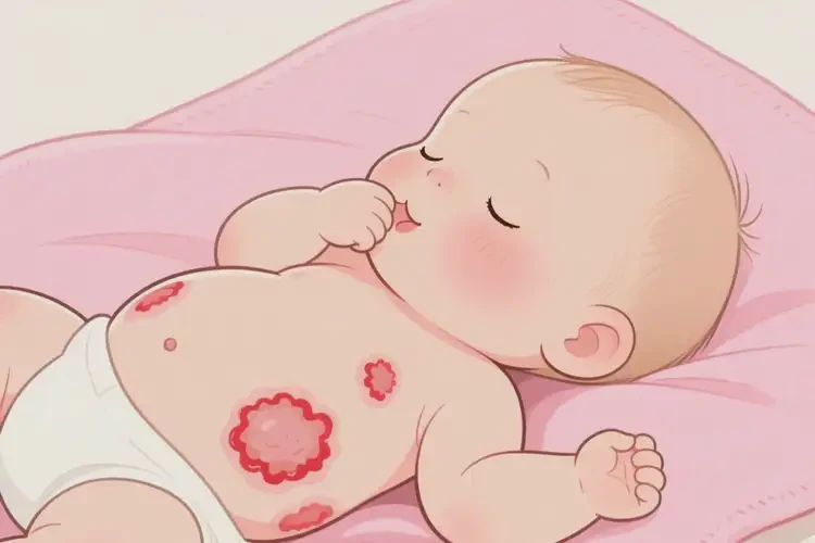 新生儿肚子有湿疹不管它会自己痊愈吗(图1)