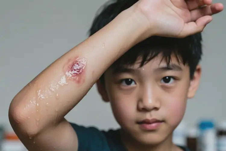 青少年手臂上经常起湿疹不管它会自己好吗(图1)