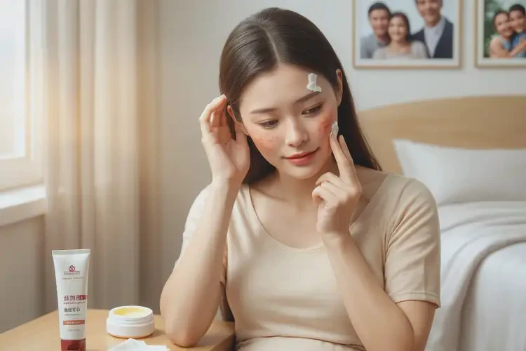 哺乳期媽媽面部長濕疹不管它會(huì)自己痊愈嗎(圖2)