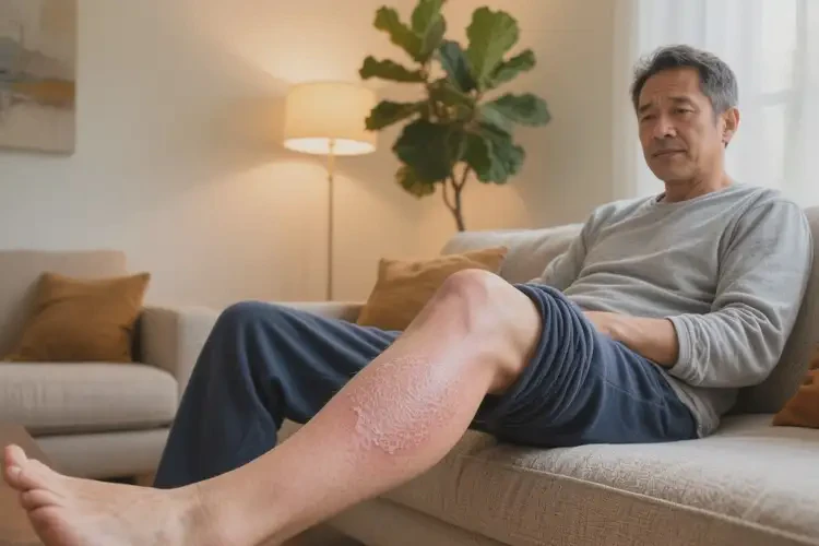 男性小腿出現(xiàn)濕疹不管它會(huì)自己痊愈嗎(圖4)