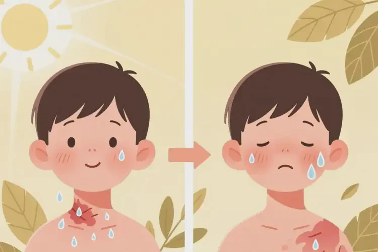 孩子脖子出現(xiàn)濕疹不管它會自己自愈嗎(圖1)