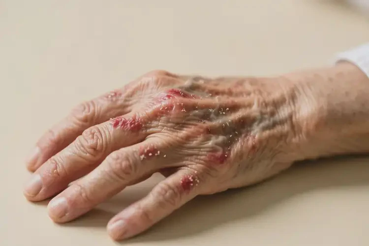 老年人手上容易长湿疹不管它会自己痊愈吗(图4)